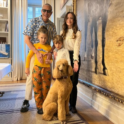 Emilie Goldblum with her hubby, Jeff Goldblum, and their two children.